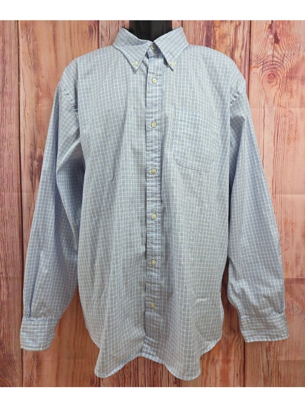 Brooks Brothers Regent Fit Blue Check Dress Shirt XXL